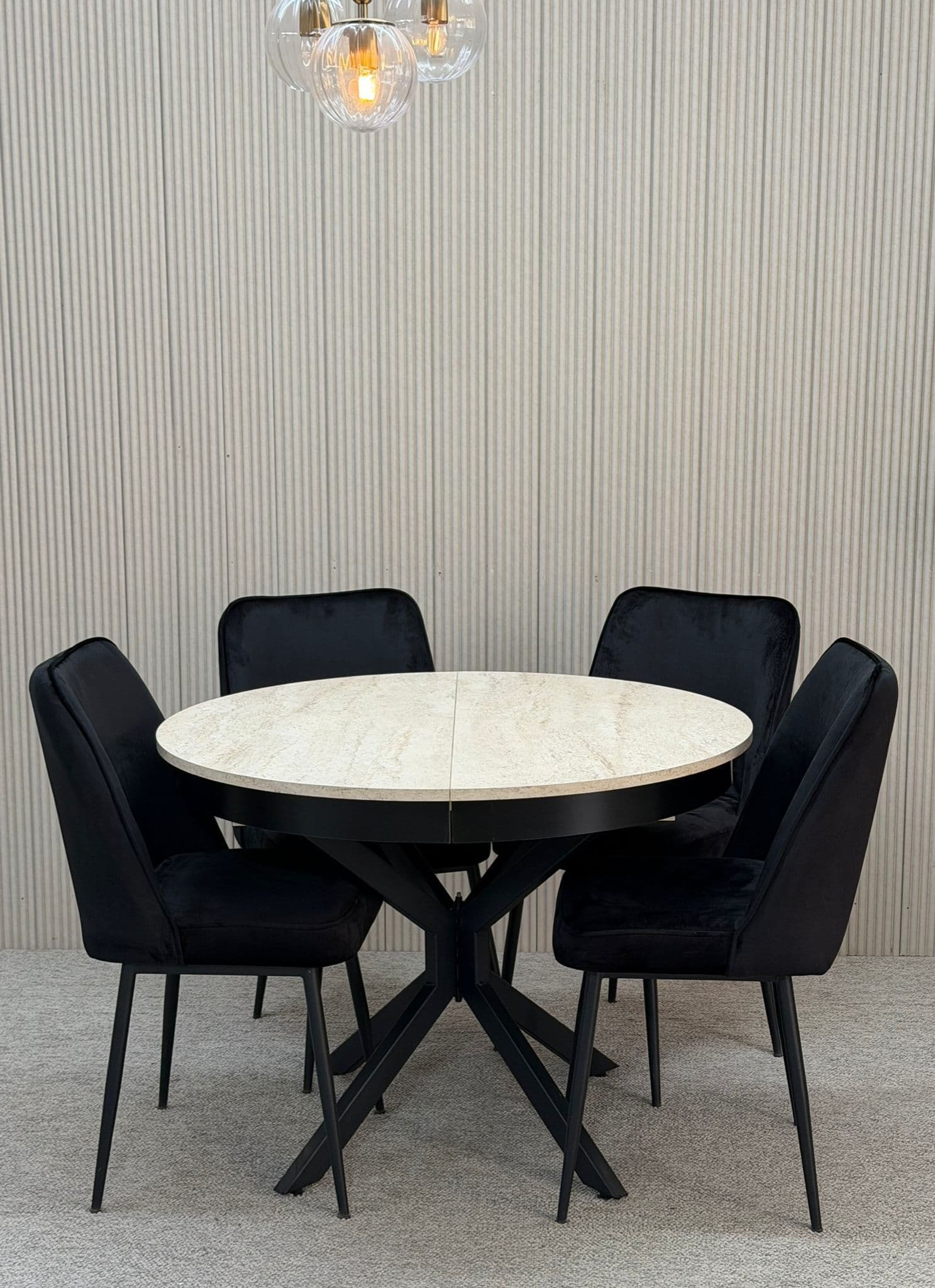 שולחן פריז + 4 כסאות